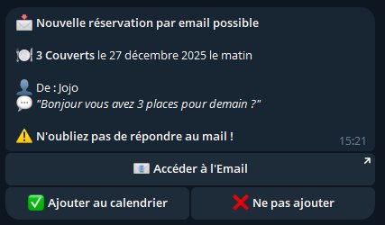 Réservation email